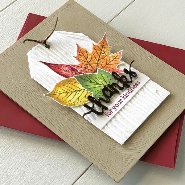 Woodgrain Texture + Fall Leaves
