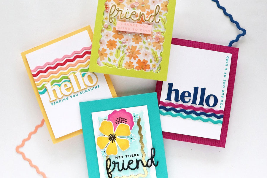 4 Ways to Use the Squiggly Rectangle Frames Die Set