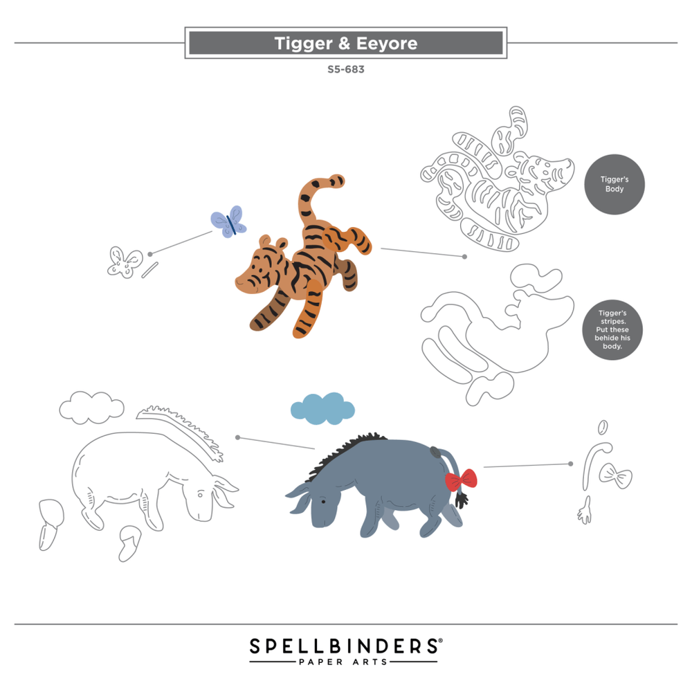 Tigger & Eeyore Etched Dies in Collaboration with Simple Stories