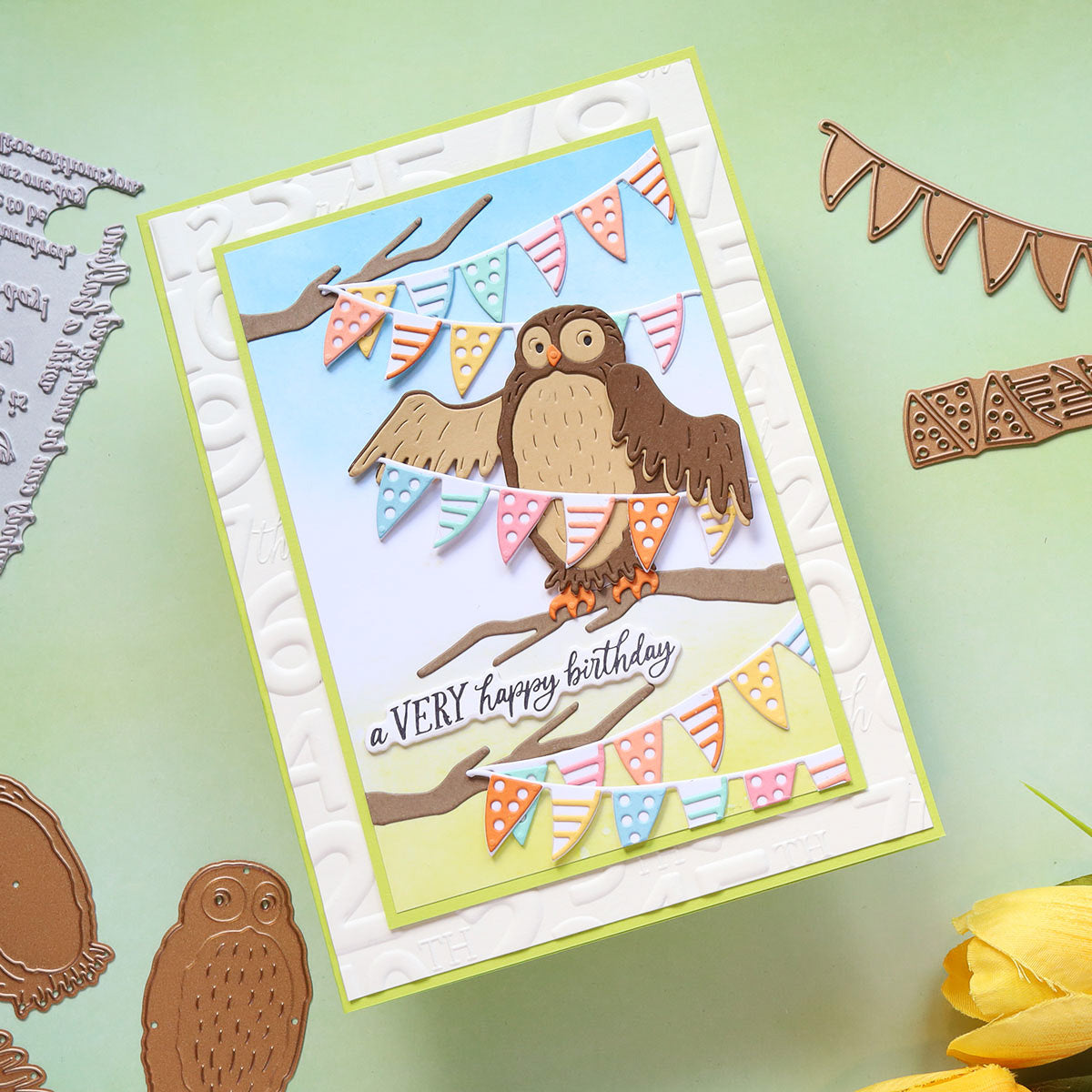Classic Pooh Birthday Numbers 3D Embossing Folder