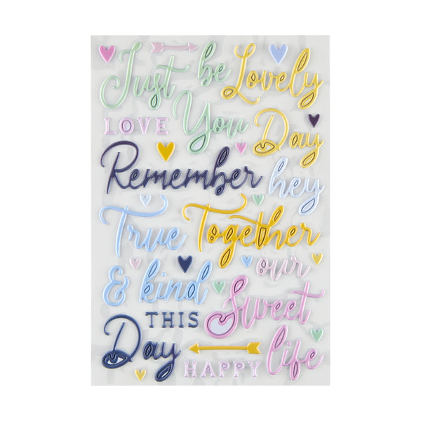 Hello Honey Puffy Word Stickers
