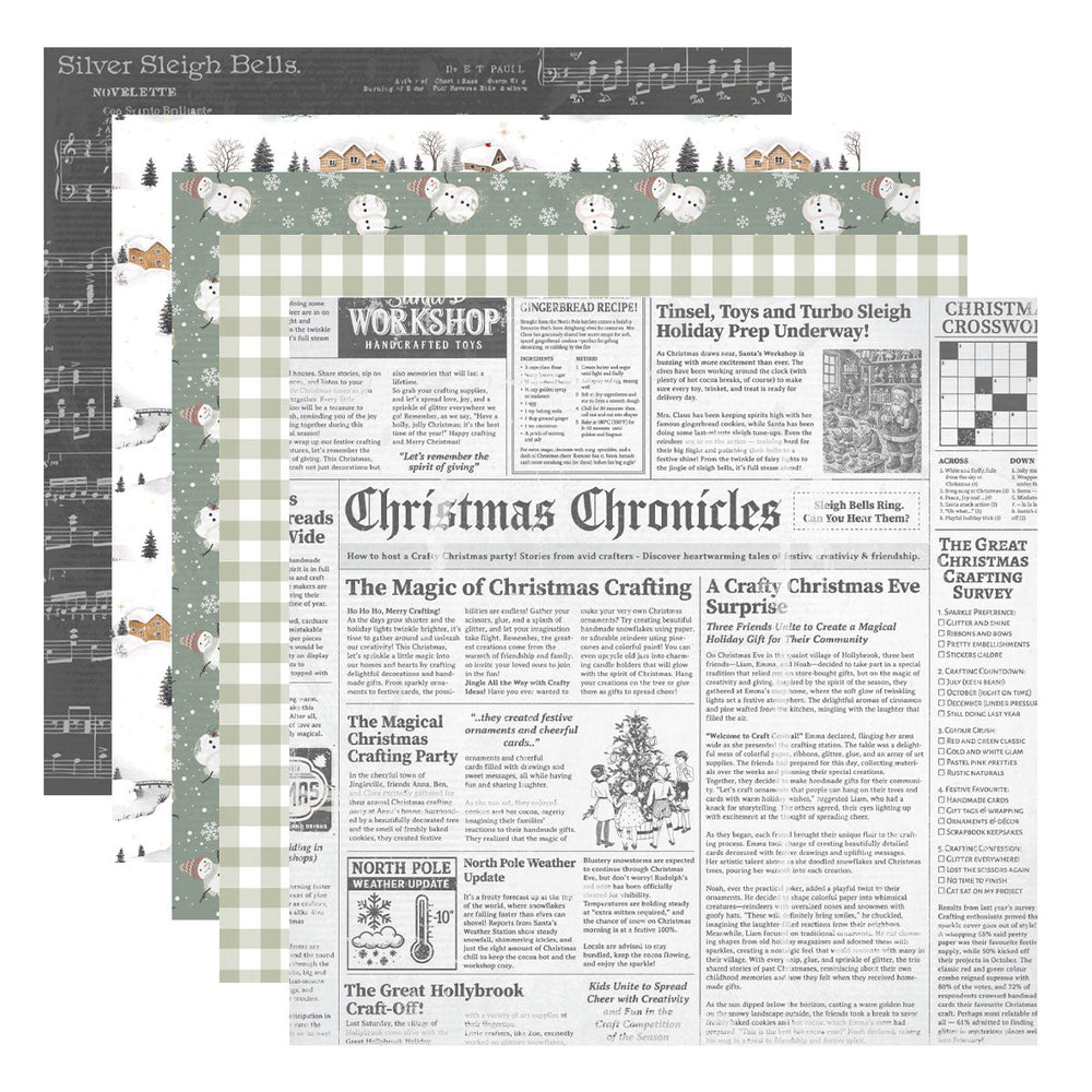 Rosie's Studio Sleigh Bells Ring 12x12" Designer Paper Pack