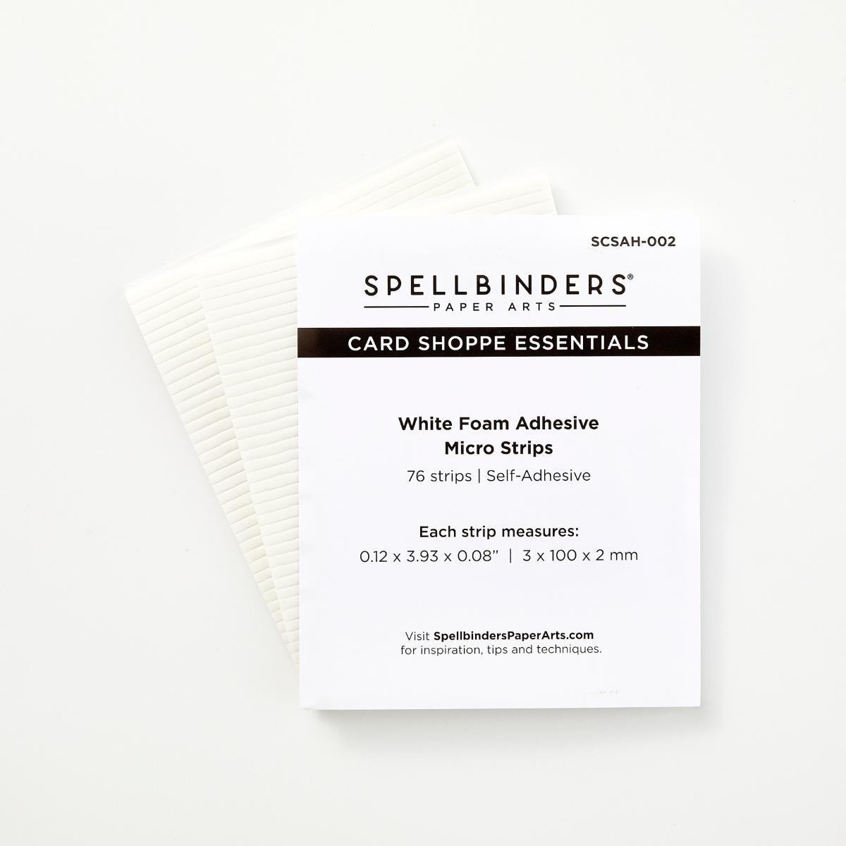 White Foam Adhesive Strips - 1/8