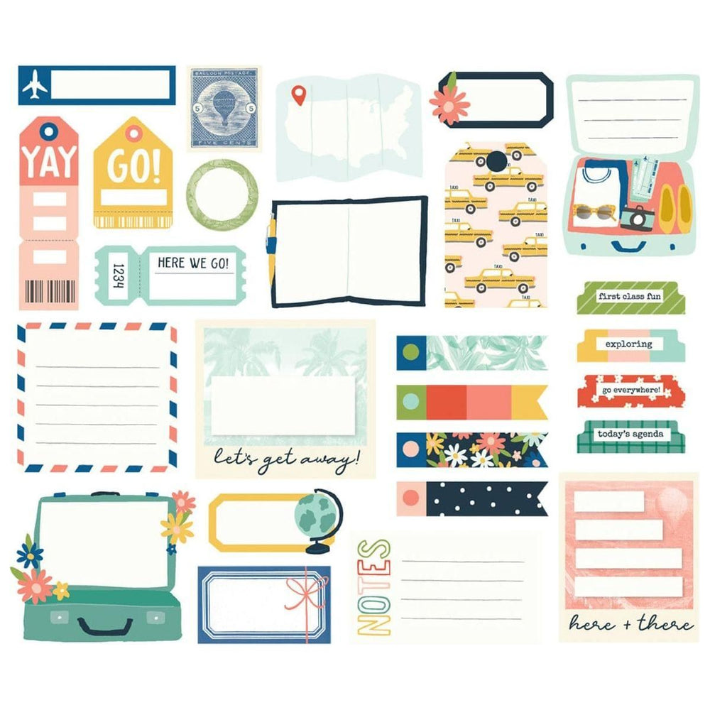 Simple Stories - Pack Your Bags Journal Bits & Pieces