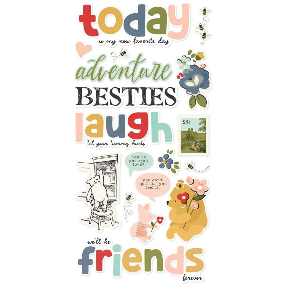 Simple Stories - Say Cheese Classic Pooh Foam Stickers