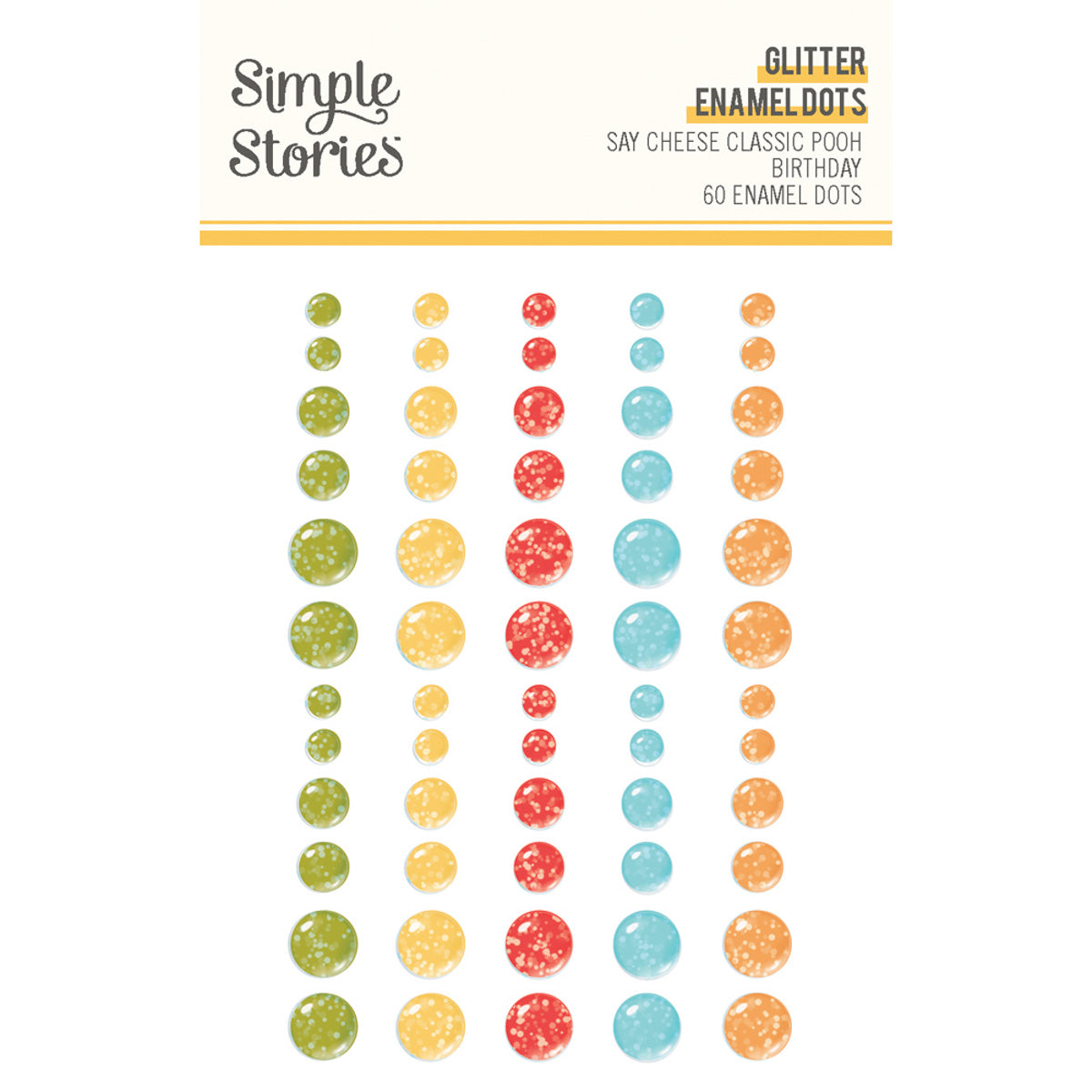 Simple Stories Say Cheese Classic Pooh Birthday - Glitter Enamel Dots