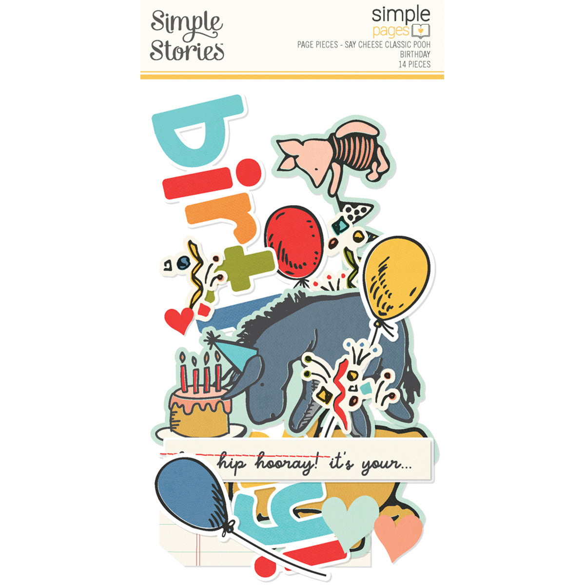 Simple Stories Say Cheese Classic Pooh Birthday - Simple Pages Page Pieces
