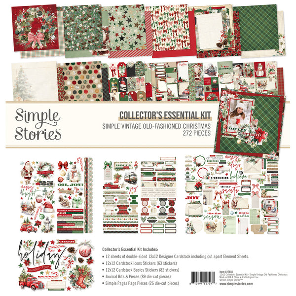 Simple Stories Simple Vintage Old-Fashioned Christmas Collectors Essentials Kit