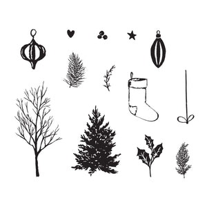 Simple Vintage Evergreen Memories Stamp & Die Bundle by Simple Stories