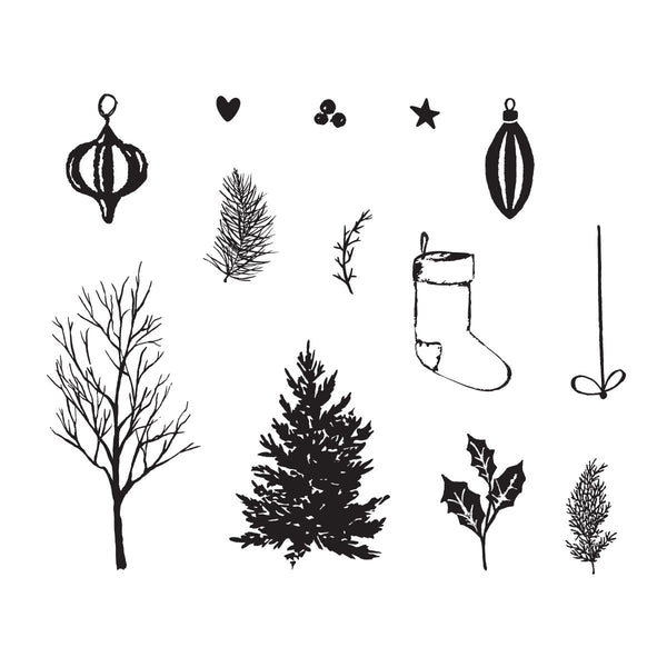 Simple Vintage Evergreen Memories Stamp & Die Bundle by Simple Stories