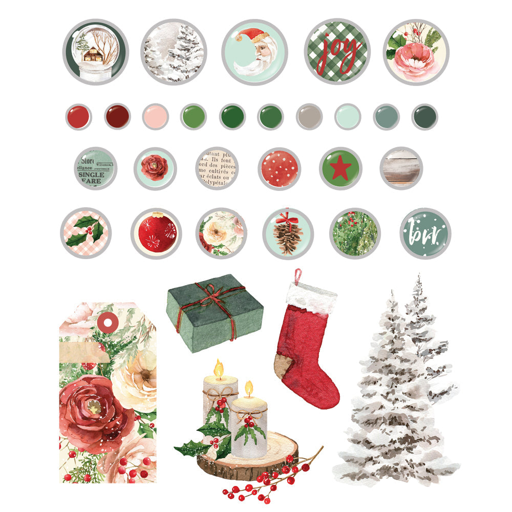 Simple Stories Simple Vintage Evergreen Memories Decorative Brads