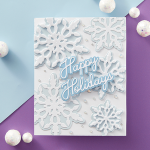 Handwritten Holiday Sentiments Etched Dies by Simon Hurley