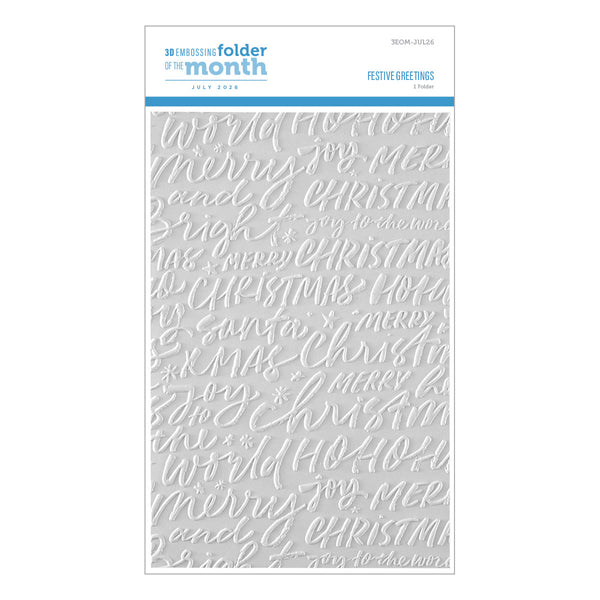 Festive Greetings - 3D Embossing Folder of the Month