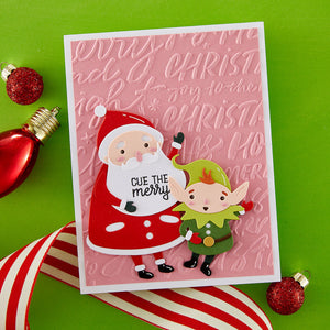 Festive Greetings 3D Embossing Folder of the Month - finished card project