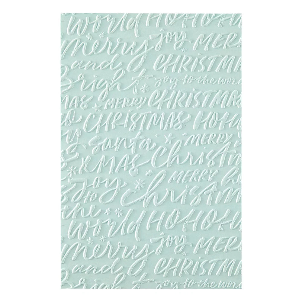 Festive Greetings 3D Embossing Folder of the Month - finished card project