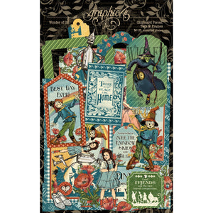 Graphic 45 Wonder of Oz Chipboard Pieces, Tags & Frames