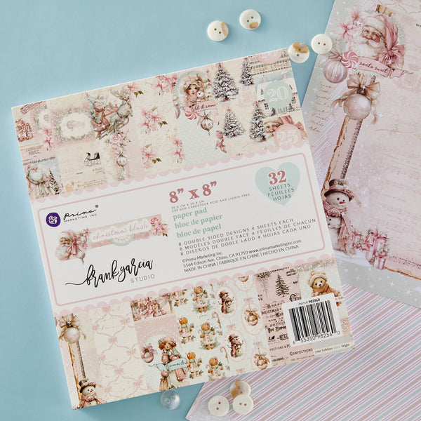 Prima Christmas Blush by Frank Garcia 8 x 8" Paper Pad