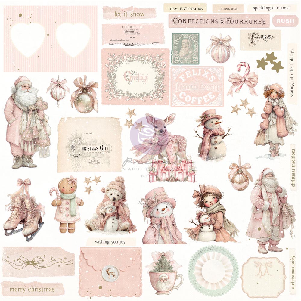 Prima Christmas Blush by Frank Garcia Frosty Memories Ephemera