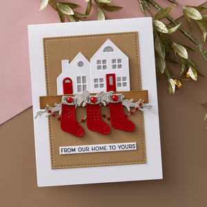 Mantel Village and Decorations Etched Dies Bundle by Simon Hurley