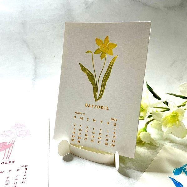 2025 DIY Calendar Press Plates and DIY Easel BetterPress Dies Bundle from the Florals Through the Year Collection