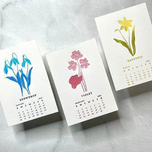 2025 DIY Calendar Press Plates from the Florals Through the Year Collection