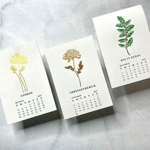 2025 DIY Calendar Press Plates from the Florals Through the Year Collection