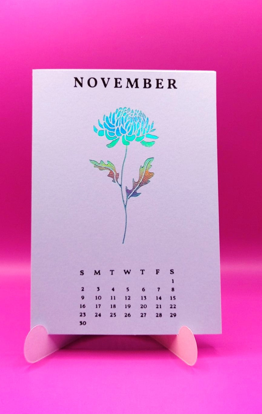 2025 DIY Calendar Press Plates from the Florals Through the Year Collection