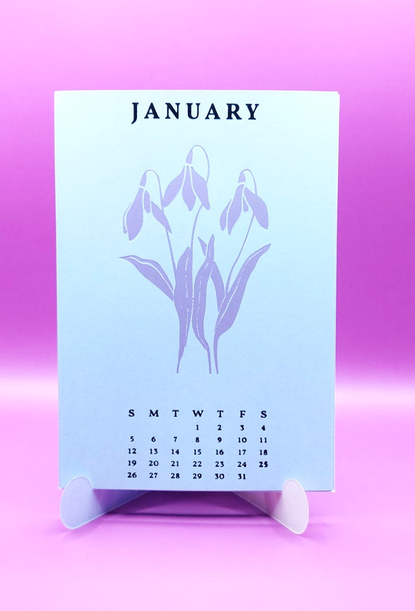2025 DIY Calendar Press Plates from the Florals Through the Year Collection