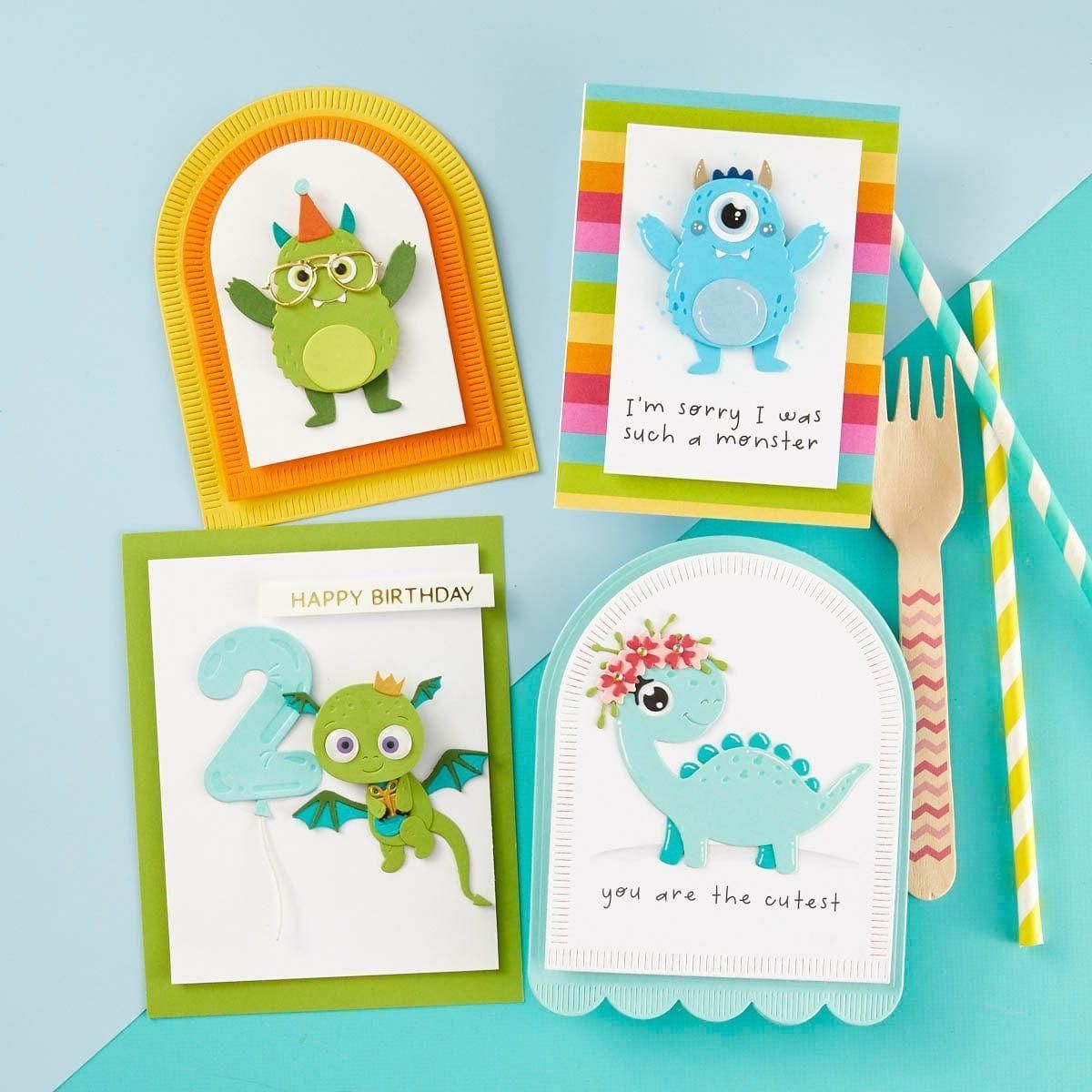 Monster Birthday Die and Clear Stamp Bundle – Spellbinders