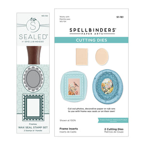 2 Pack Frames Wax Seal Stamps & Dies Bundle