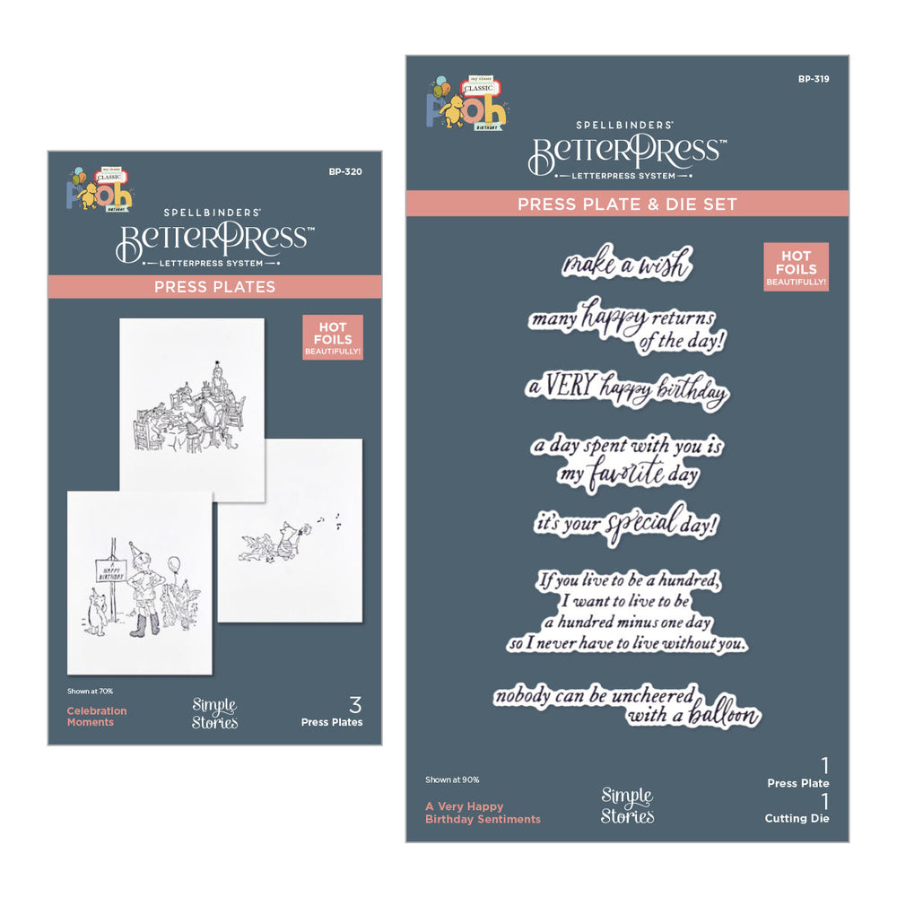 Say Cheese Classic Pooh Birthday BetterPress Bundle   by Simple Stories
