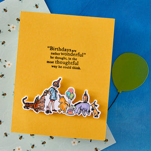 A Very Happy Birthday Sentiments Press Plate & Die Set