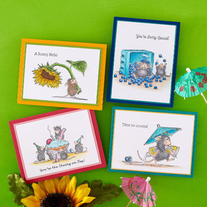 House-Mouse Fun in the Sun Cling Rubber Stamp Set