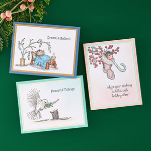 House-Mouse Sending Peace Cling Rubber Stamp Set