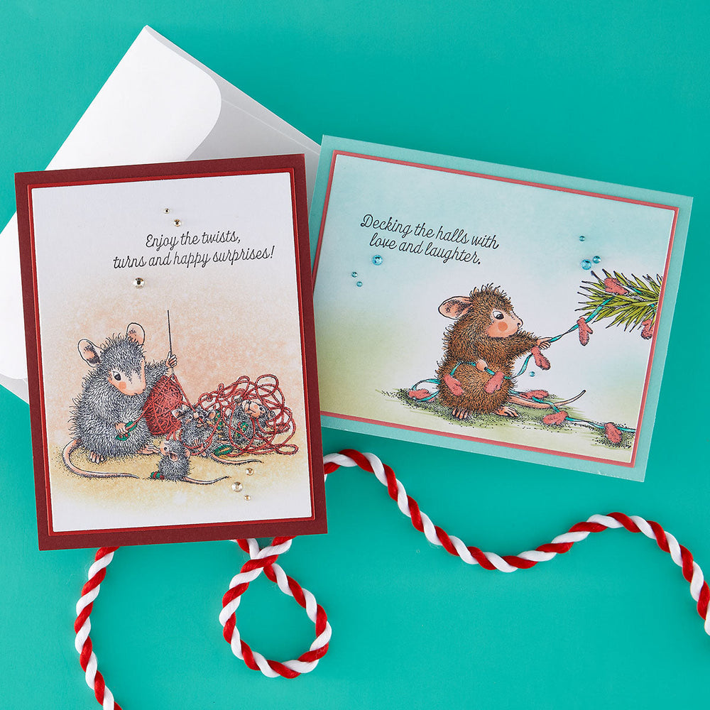 House-Mouse Handmade Greetings Cling Rubber Stamp Set