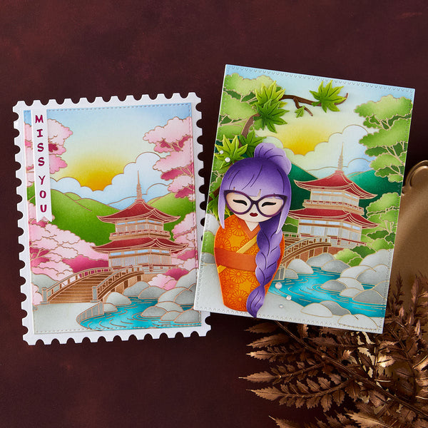 Autumn in Kyoto Press + Foil Plate & Die Set by Alex Syberia