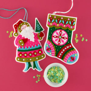 Festive Santa Etched Dies by Lolli & Grace