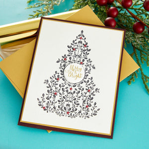 Holly Tree Press Plate & Die Set from the BetterPress Christmas Collection