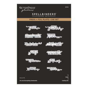 You are Everything Sentiments Press Plate & Die Set