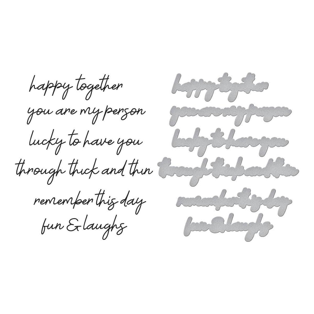 Family Sentiments Press Plate & Die Set from the Storytelling by Spellbinders Scrapbooking Collection
