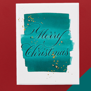 Copperplate Merry Christmas Press Plate by Paul Antonio