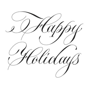 Copperplate Happy Holidays Press Plate by Paul Antonio