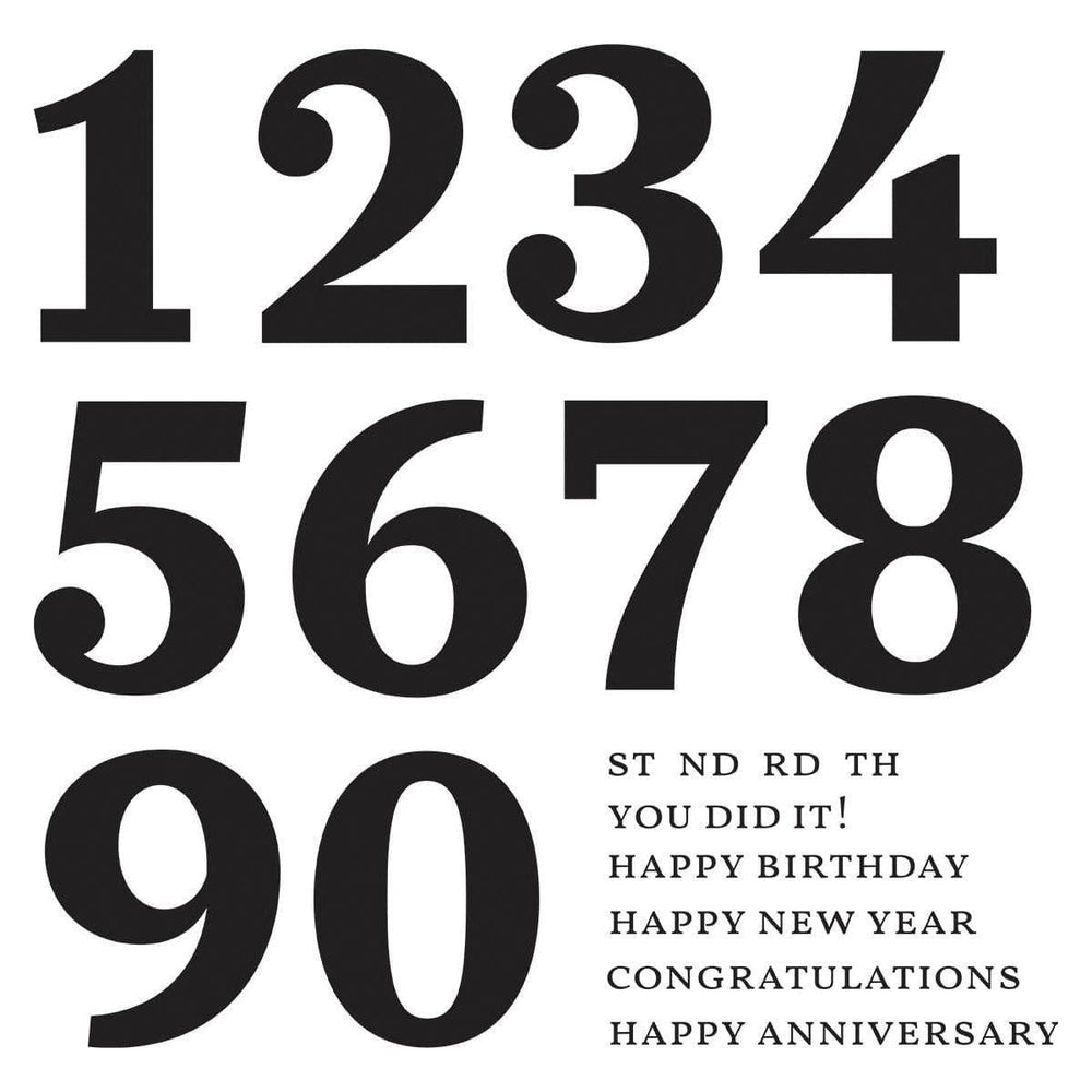 Bold Color Mix Numbers Press Plates