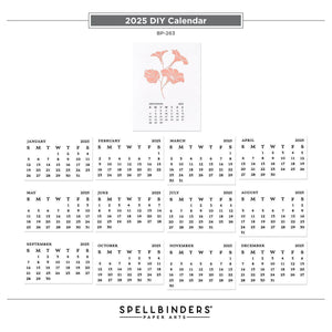 2025 DIY Calendar Press Plates and DIY Easel BetterPress Dies Bundle from the Florals Through the Year Collection