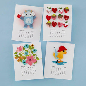 2025 DIY Calendar Press Plates from the Florals Through the Year Collection