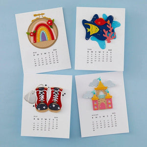 2025 DIY Calendar Press Plates and DIY Easel BetterPress Dies Bundle from the Florals Through the Year Collection