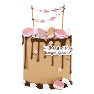 Bougie Birthday Sentiments Press Plate & Die Set from the Bougie Birthday Collection by Nina Boettcher