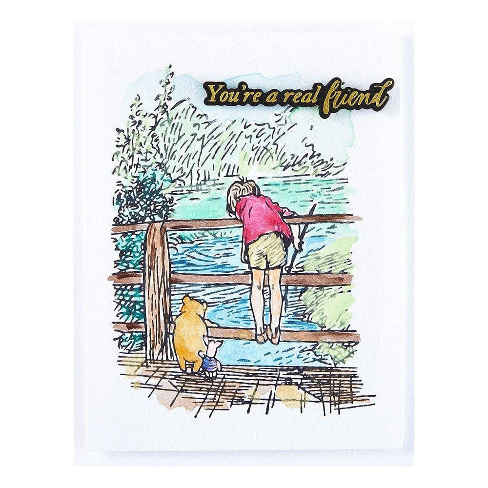 Silly Old Bear Sentiments Press Plate & Die Set in Collaboration with Simple Stories