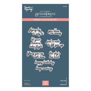 Soaring Sentiments Press Plate & Die Set from the Sky's the Limit Collection by Simon Hurley