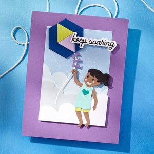Fly a Kite Etched Dies from the Sky's the Limit Collection by Simon Hurley